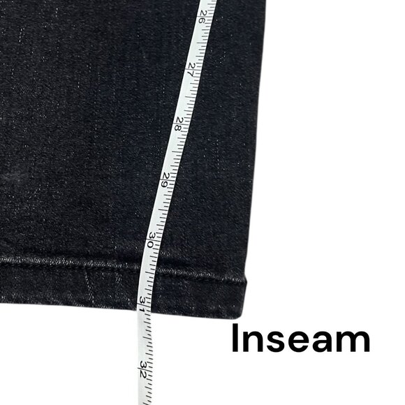 Rebel Vengeance Men 36 Straight Black Star Embroidered Jeans Punk Street Skate - Picture 6 of 10